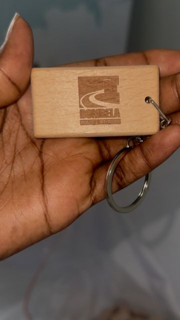 Bombela engraved wooden keyring